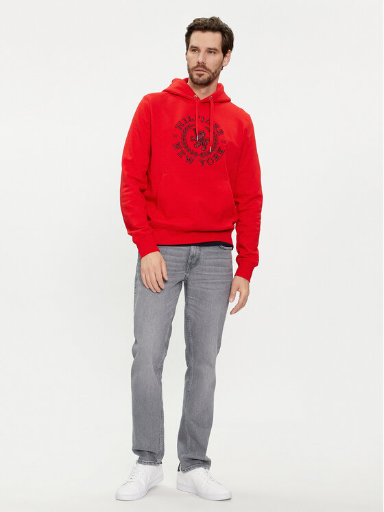 Tommy Hilfiger Tommy Hilfiger Džemperis Big Icon MW0MW33650 Raudona Regular Fit