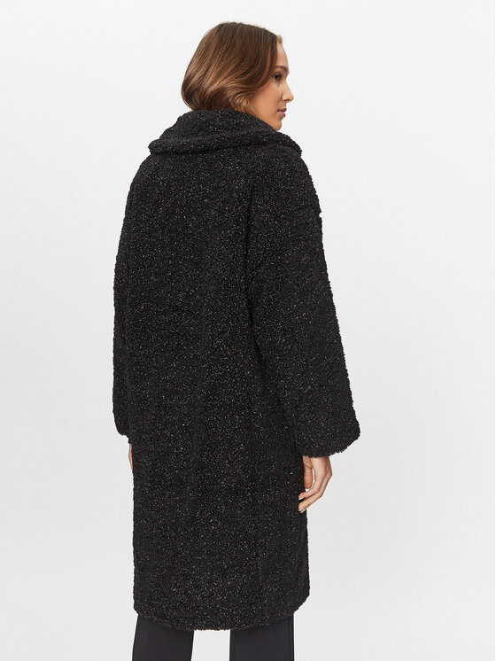 Deha Deha Fellmantel D93551 Schwarz Regular Fit