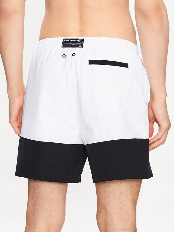 KARL LAGERFELD KARL LAGERFELD Plaukimo šortai 230M2206 Balta Regular Fit
