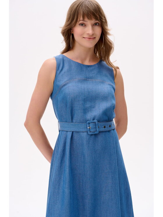 blue shadow blue shadow Sukienka codzienna Viviana Niebieski Regular Fit