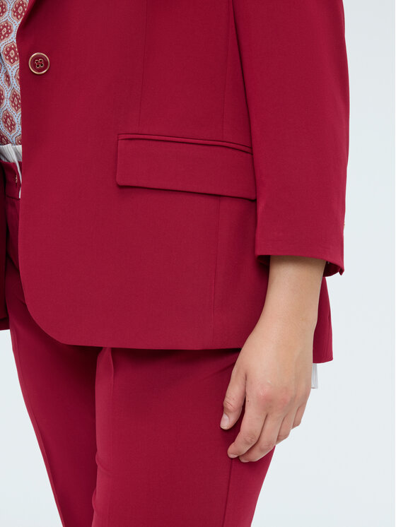 Fiorella Rubino Fiorella Rubino Marynarka Q026T000273N0V6 Bordowy Slim Fit