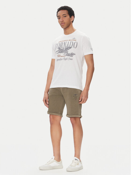 Aeronautica Militare Aeronautica Militare T-Shirt 251TS2405J641 Bílá Regular Fit