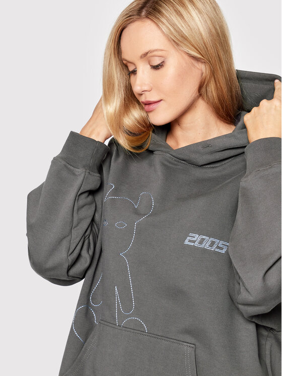 2005 2005 Mikina Unisex Horned Šedá Regular Fit