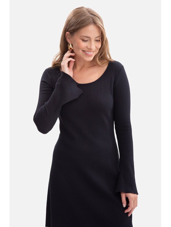 BeWear BeWear Sukienka dzianinowa b308 Czarny Baggy Fit