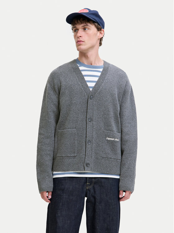 Jack & Jones Jack & Jones Kardigan Norrebro 12282732 Šedá Loose Fit