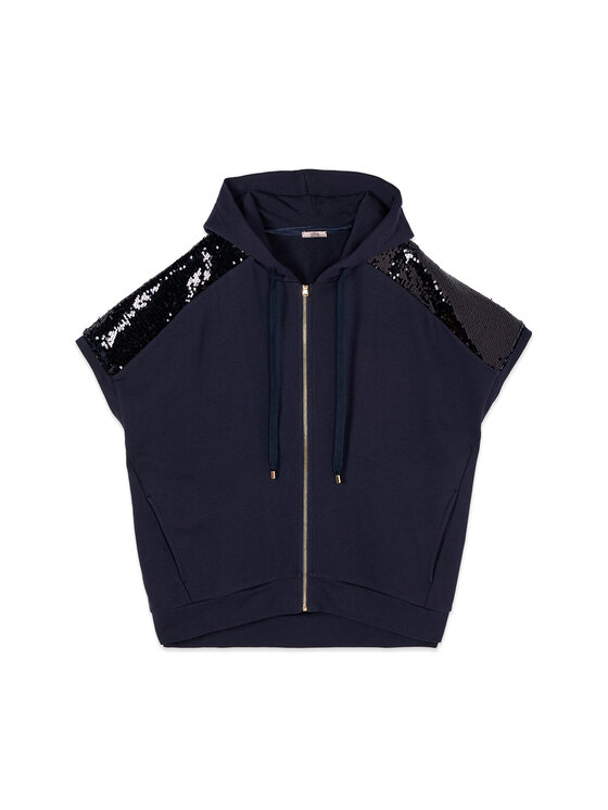 Oltre Oltre Cardigan G870E000323N034 Blu Baggy Fit