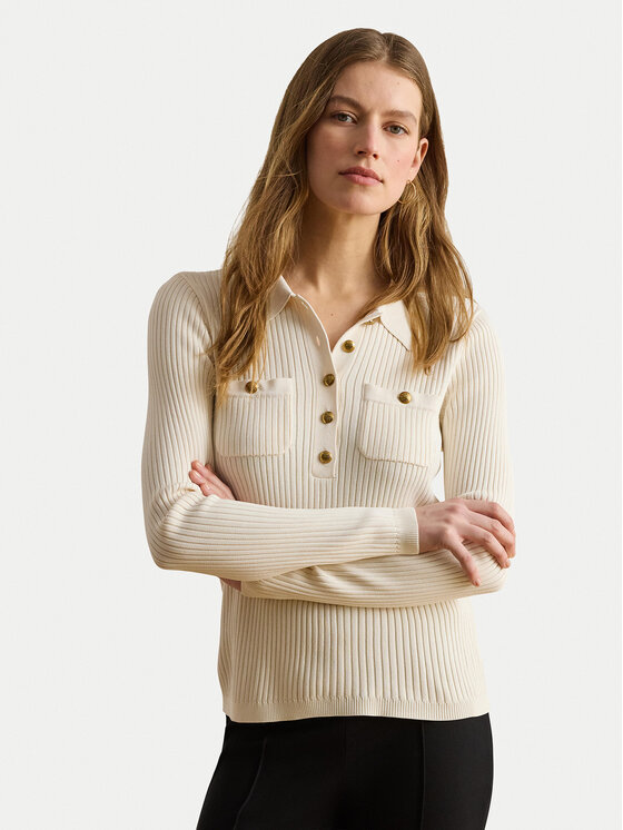 LAUREN RALPH LAUREN Pulover 200P03459003 Crem Slim Fit