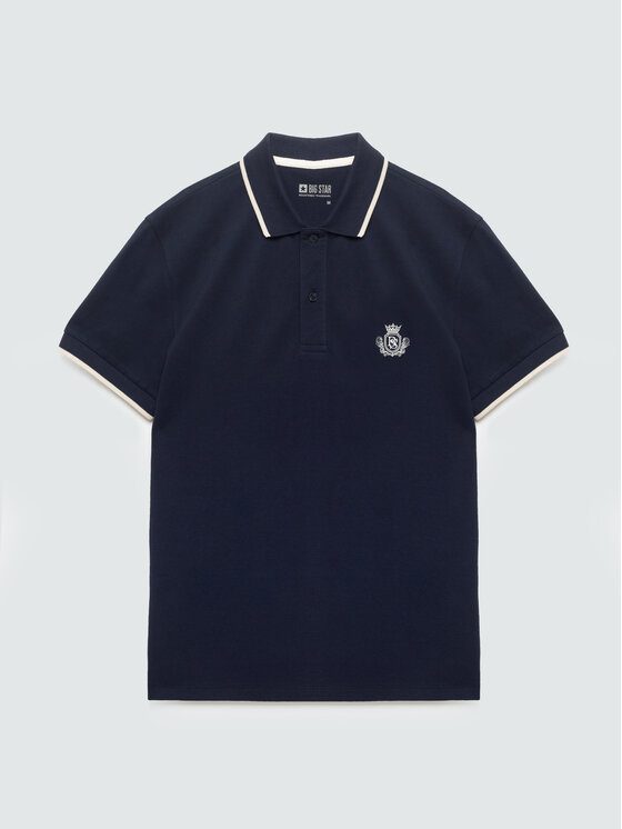 BIG STAR BIG STAR Polo SELLER Granatowy Basic Fit