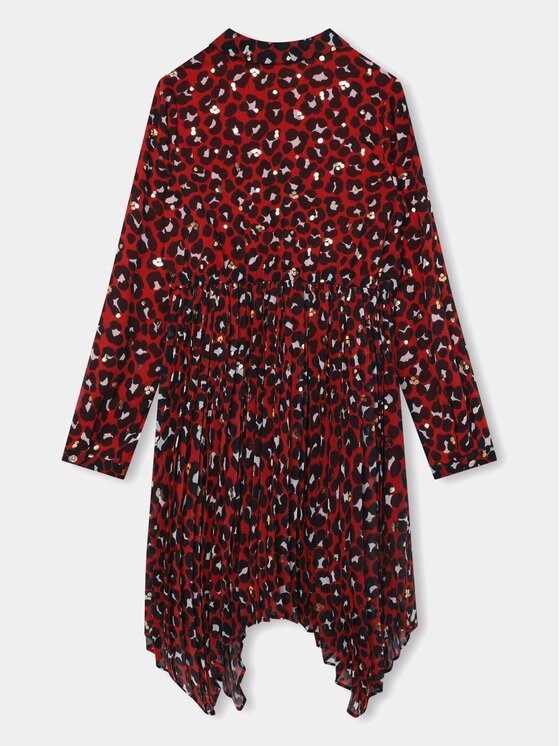 MICHAEL KORS KIDS MICHAEL KORS KIDS Sukienka koszulowa R12175 Czerwony Regular Fit