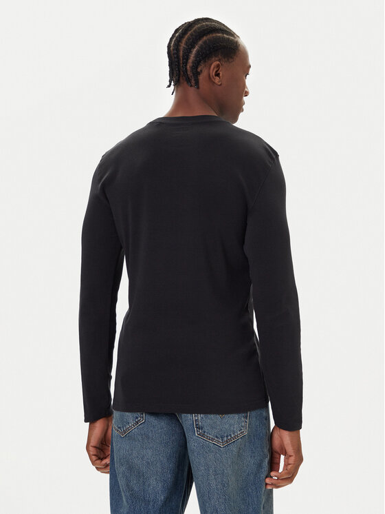 Mustang Mustang Longsleeve Arlington 1016875 Czarny Slim Fit