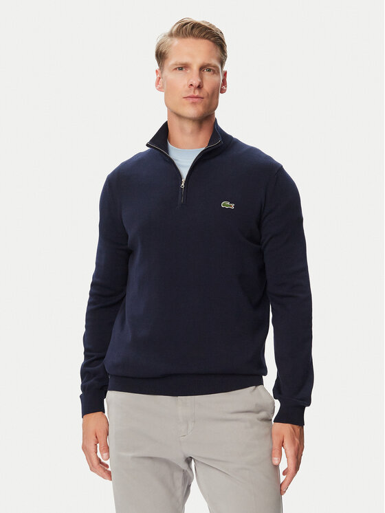Lacoste Pulover AH1980 Mornarsko modra Classic Fit