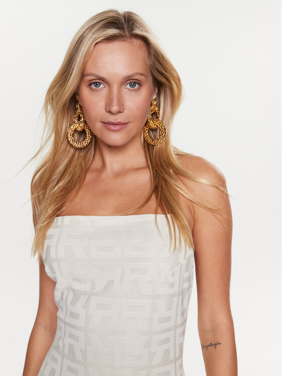 ROTATE ROTATE Vsakodnevna obleka Open Back 1001492669 Bela Slim Fit