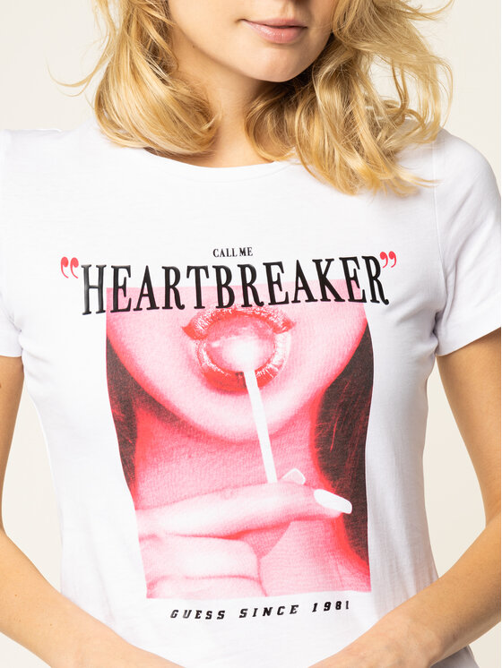 Guess Guess T-Shirt Breathtaker Tee W01I91 JA900 Bílá Regular Fit