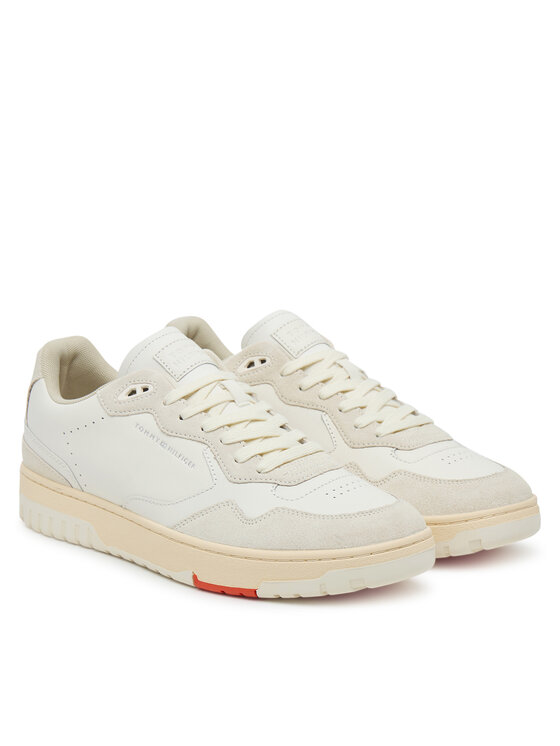 Tommy Hilfiger Tommy Hilfiger Laisvalaikio batai Th Basket Better Mix FM0FM05520 Écru
