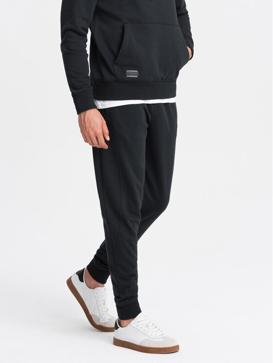 Ombre Ombre Joggers kalhoty OM-PABS-0174 Černá Regular Fit