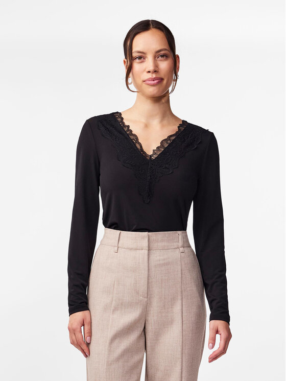 YAS YAS Blúz Lori 26032834 Fekete Regular Fit