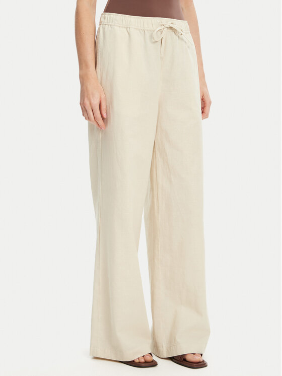 Mustang Mustang Pantaloni di tessuto Tuscaloosa 1016583 Beige Wide Fit