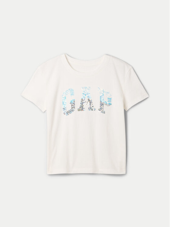 Gap Gap T-Shirt 628663 Biały Regular Fit