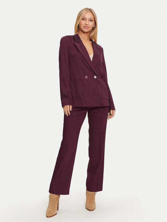 Guess Guess Marynarka Viviane W4BN58 WGIH2 Bordowy Regular Fit