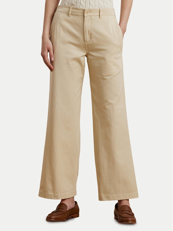 LAUREN RALPH LAUREN Culottes nohavice 200965654004 Béžová Regular Fit