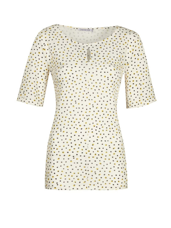 QUIOSQUE QUIOSQUE Bluzka EGG BLOUSE Beżowy Regular Fit