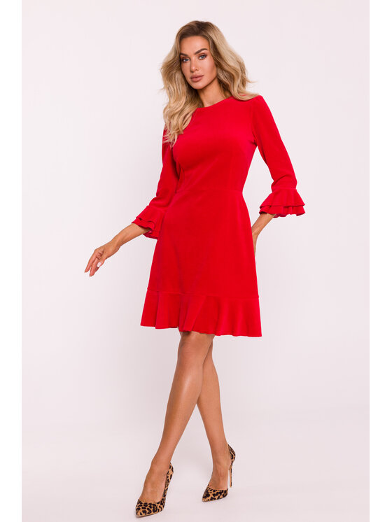 Made of Emotion Made of Emotion Sukienka wieczorowa M825 Czerwony Feminine Fit