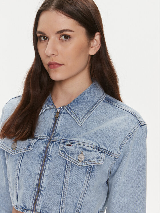 Tommy Jeans Tommy Jeans Traper jakna DW0DW17450 Plava Slim Fit
