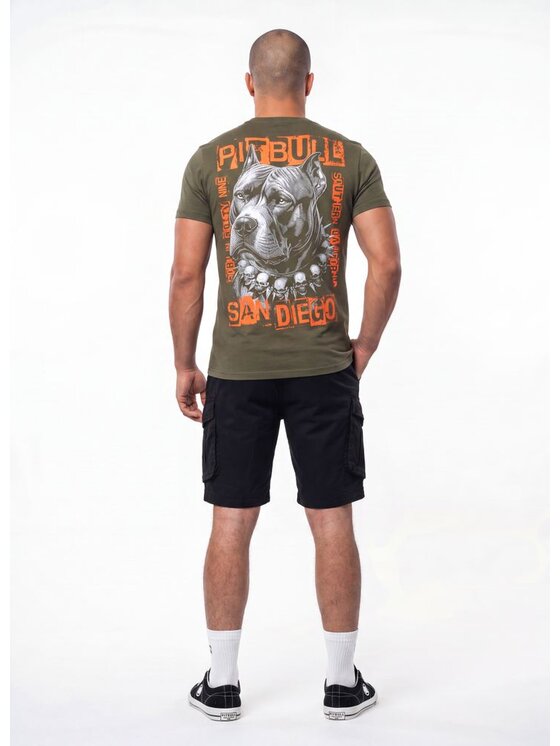 PITBULL PITBULL T-Shirt BLACKY Zielony Regular Fit