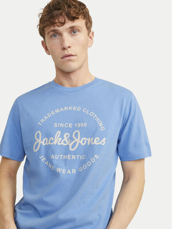 Jack & Jones Jack & Jones Tricou Forest 12247972 Albastru Standard Fit