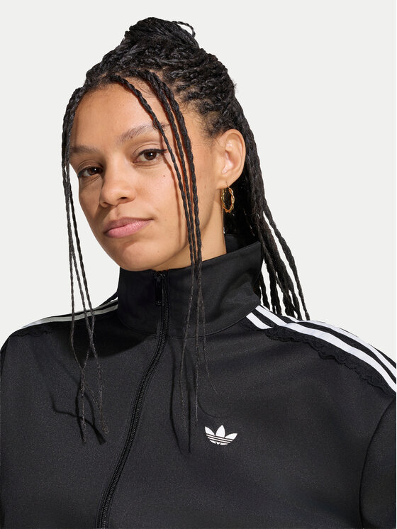 adidas adidas Світшот Lace Oversized Archive Track Top LG4279 Чорний Regular Fit