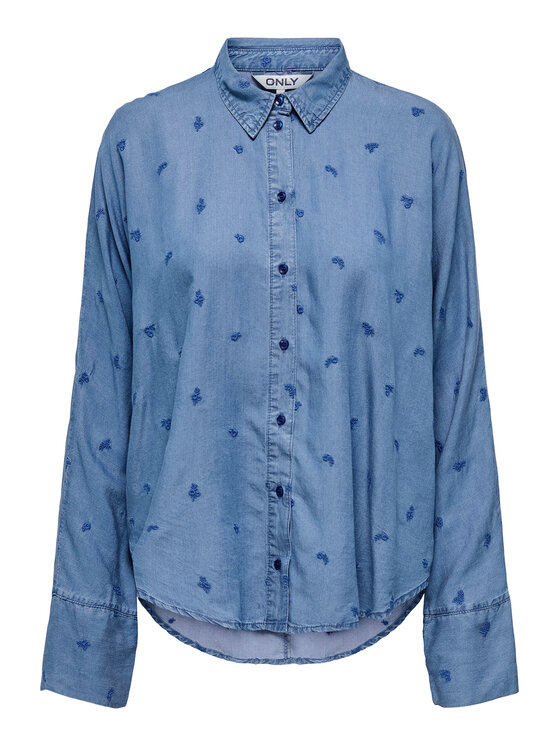 ONLY ONLY Camicia New Grace 15337926 Blu Loose Fit
