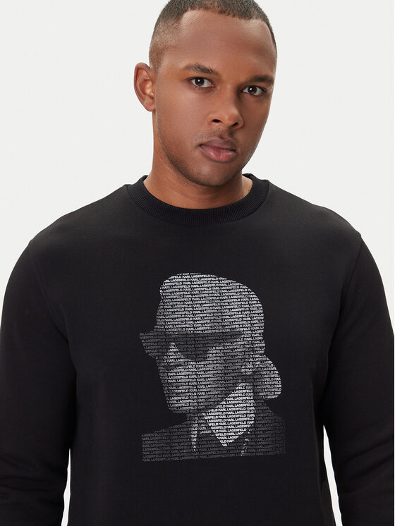 KARL LAGERFELD KARL LAGERFELD Majica dugih rukava 705031 554906 Crna Regular Fit
