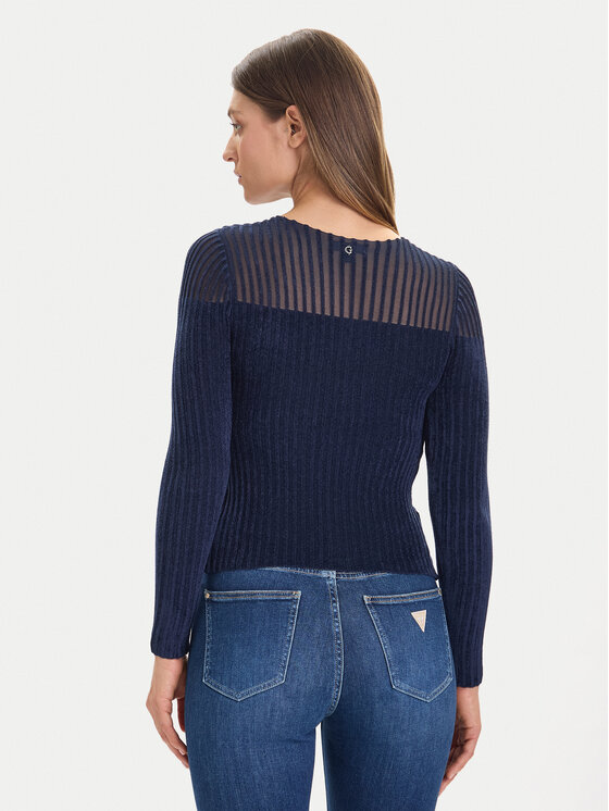 Guess Guess Pullover W5BR62 Z0890 Dunkelblau Slim Fit