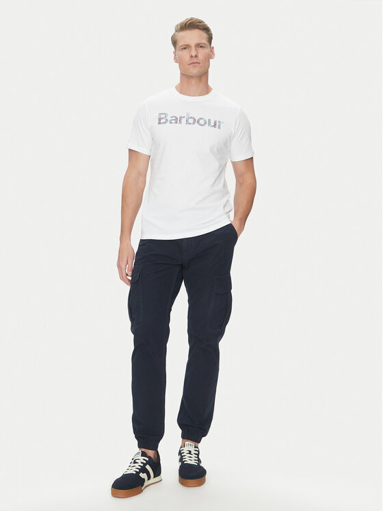 Barbour Barbour T-shirt Devon MTS1391WH11 Bijela Regular Fit