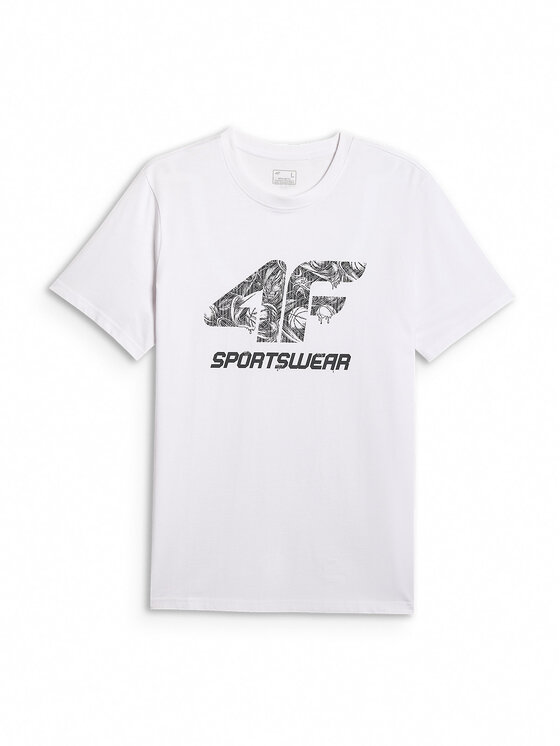 4F 4F T-Shirt WINTER CODE Biały Regular Fit