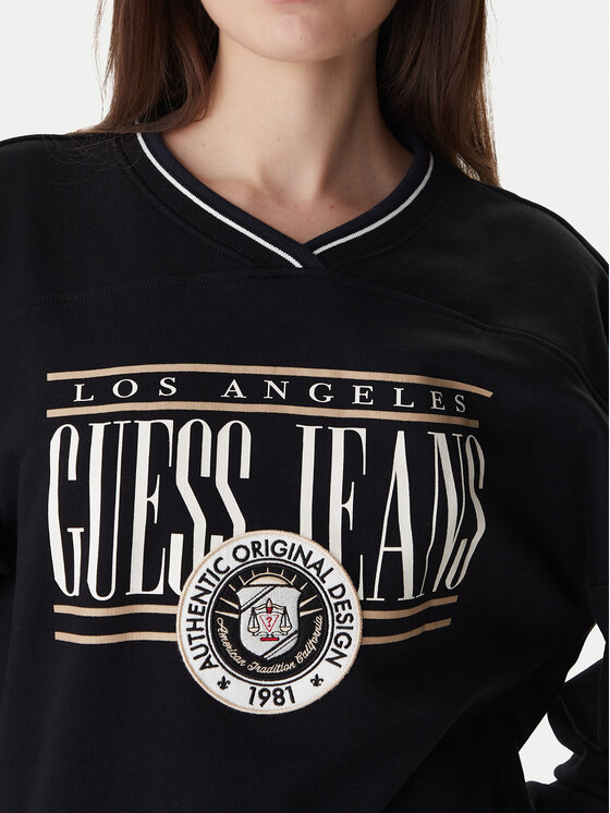 Guess Jeans Guess Jeans Bluză W6RQ09 K68I4 Negru Oversize