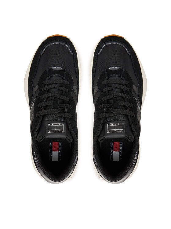 Tommy Jeans Tommy Jeans Laisvalaikio batai Tjw Cleated Runner EN0EN02861 Juoda