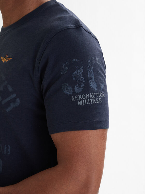 Aeronautica Militare Aeronautica Militare Marškinėliai 261TS2525UJ00686 Tamsiai mėlyna Regular Fit
