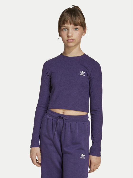 adidas adidas Bluză JW2600 Violet Slim Fit