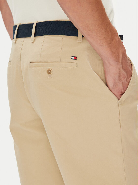 Tommy Hilfiger Tommy Hilfiger Riidest šortsid Brooklyn MW0MW39706 Beež Regular Fit