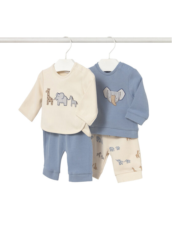 Mayoral Komplet 2 par spodni dresowych i 2 bluz 2621 Niebieski Regular Fit