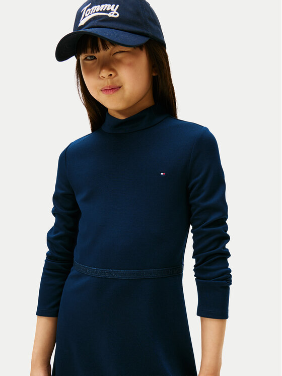 Tommy Hilfiger Tommy Hilfiger Hétköznapi ruha Essential Skater KG0KG08790 S Sötétkék Regular Fit