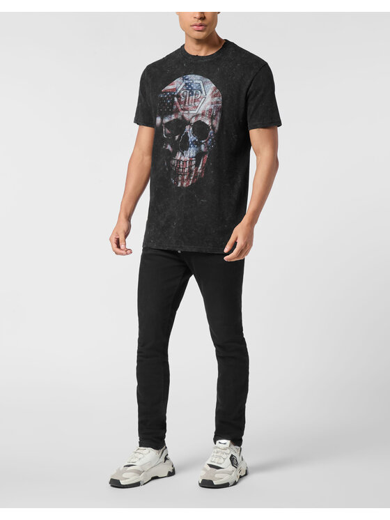 PHILIPP PLEIN PHILIPP PLEIN T-Shirt 26241 Czarny Regular Fit