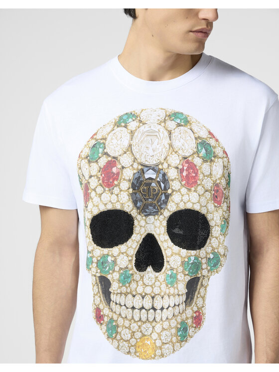 PHILIPP PLEIN PHILIPP PLEIN T-Shirt 30617 Biały Regular Fit