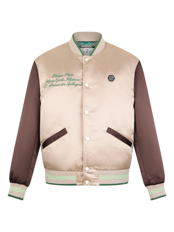 PHILIPP PLEIN PHILIPP PLEIN Kurtka bomber 29812 Beżowy Regular Fit