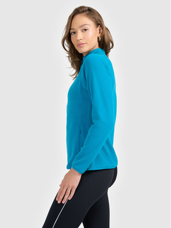 4F 4F Bluza BASIC+ Turkusowy Slim Fit