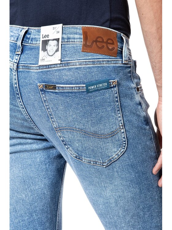 Lee Lee Jeansy LUKE Niebieski Slim Fit