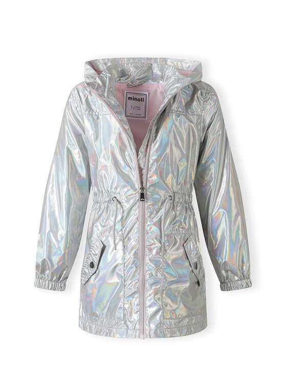 minoti minoti Kurtka przeciwdeszczowa 18COAT22 Srebrny Regular Fit