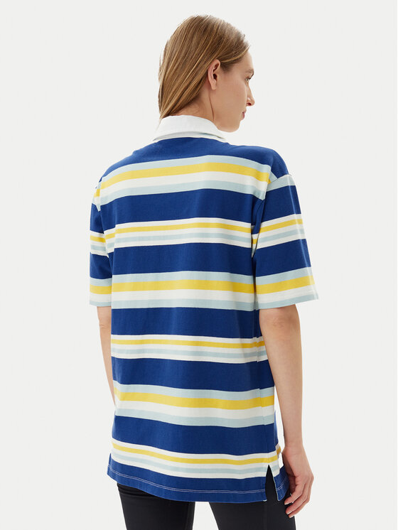 Napapijri Napapijri Tricou polo E-Ete NP0A4ILK Albastru Oversize