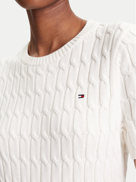 Tommy Hilfiger Tommy Hilfiger Pullover WW0WW45656 Écru Regular Fit
